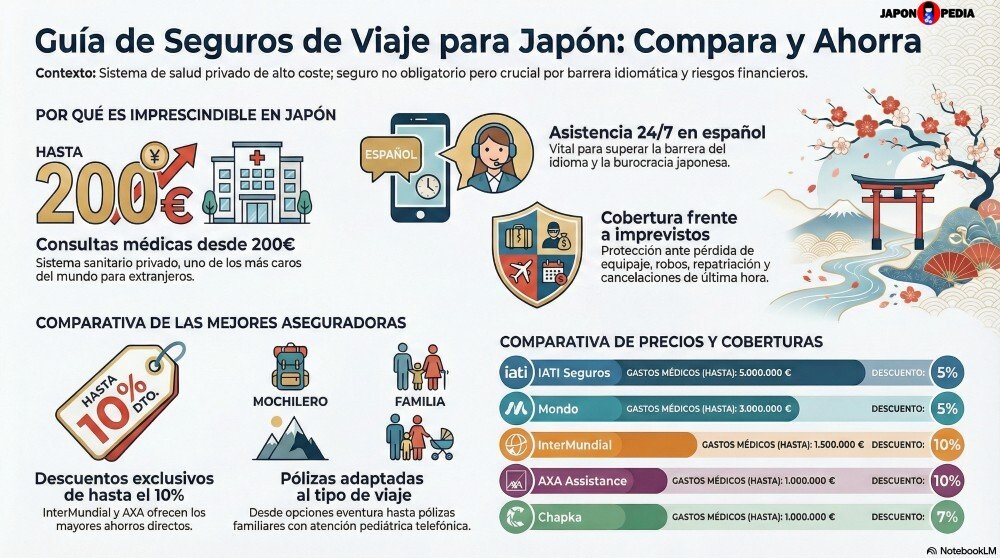 Precios de los seguros de viaje para Japón