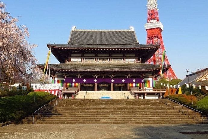 Templo zojoji. Los mejores templos y santuarios de Tokio. 