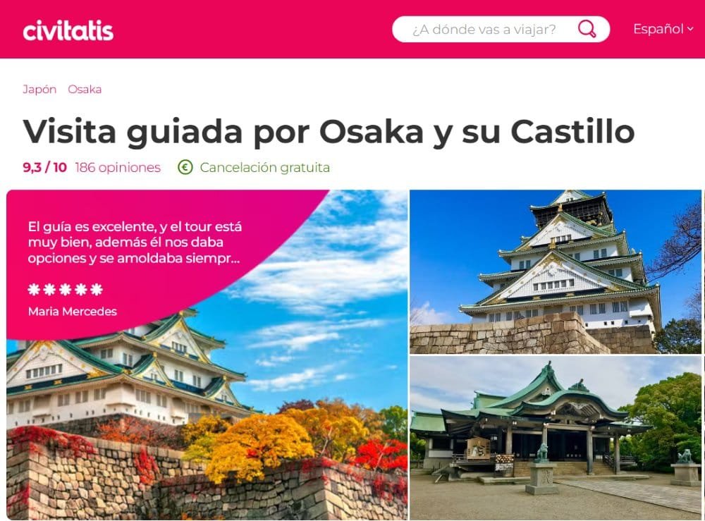 Reserva del tour por Osaka de Civitatis