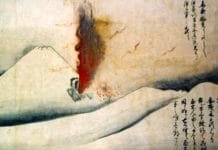 La última erupción del Monte Fuji Última erupción del Monte Fuji de la era Hōei.