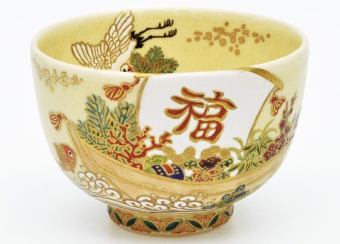 Cuenco de cerámica japonesa Kiyomizu