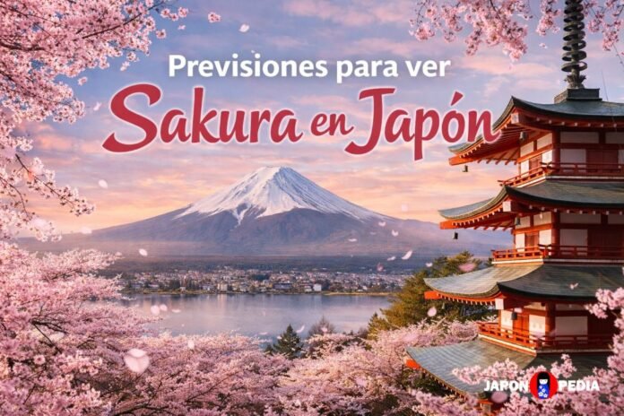 Previsiones actualizadas para la floración de sakura en Japón.