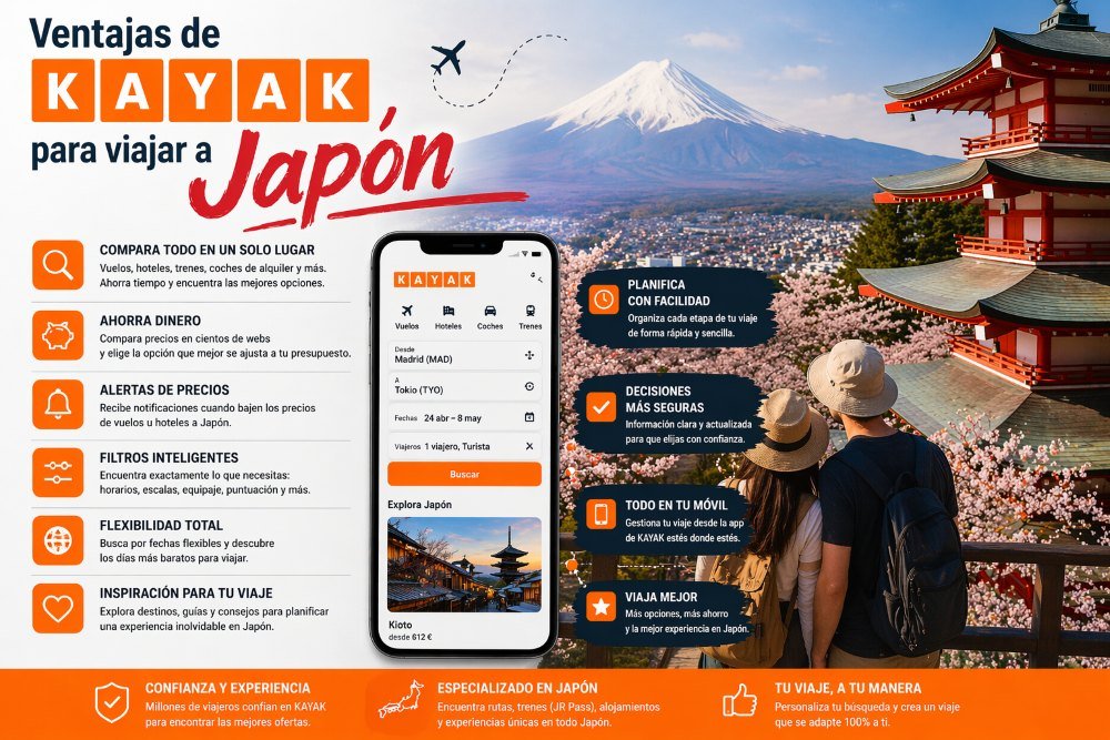 Ventajas de kayak para viajar a Japón