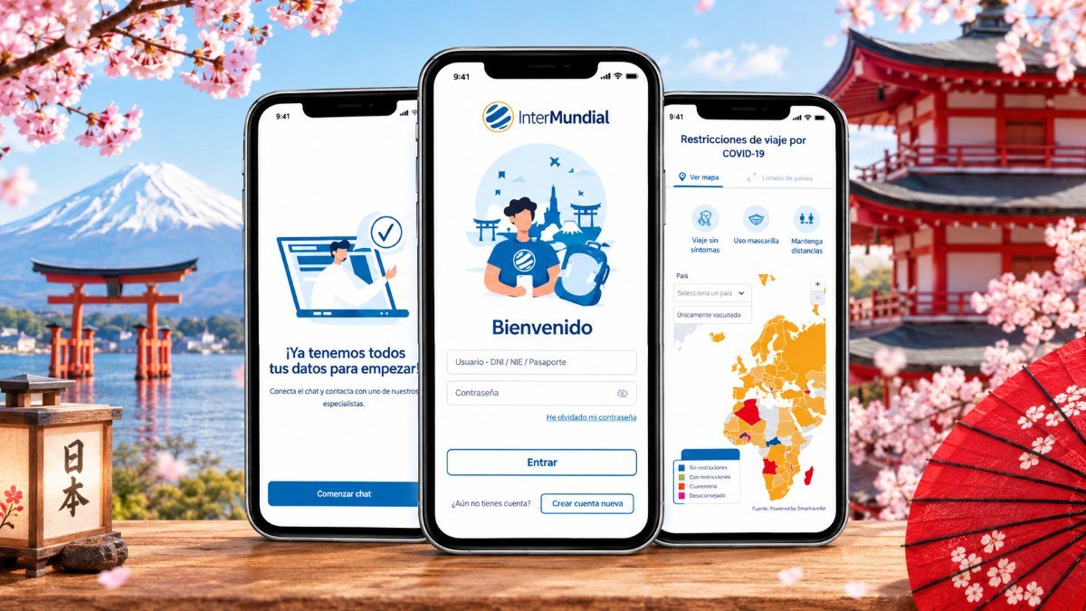 Guía para usar la aplicación de Intermundial en Japón